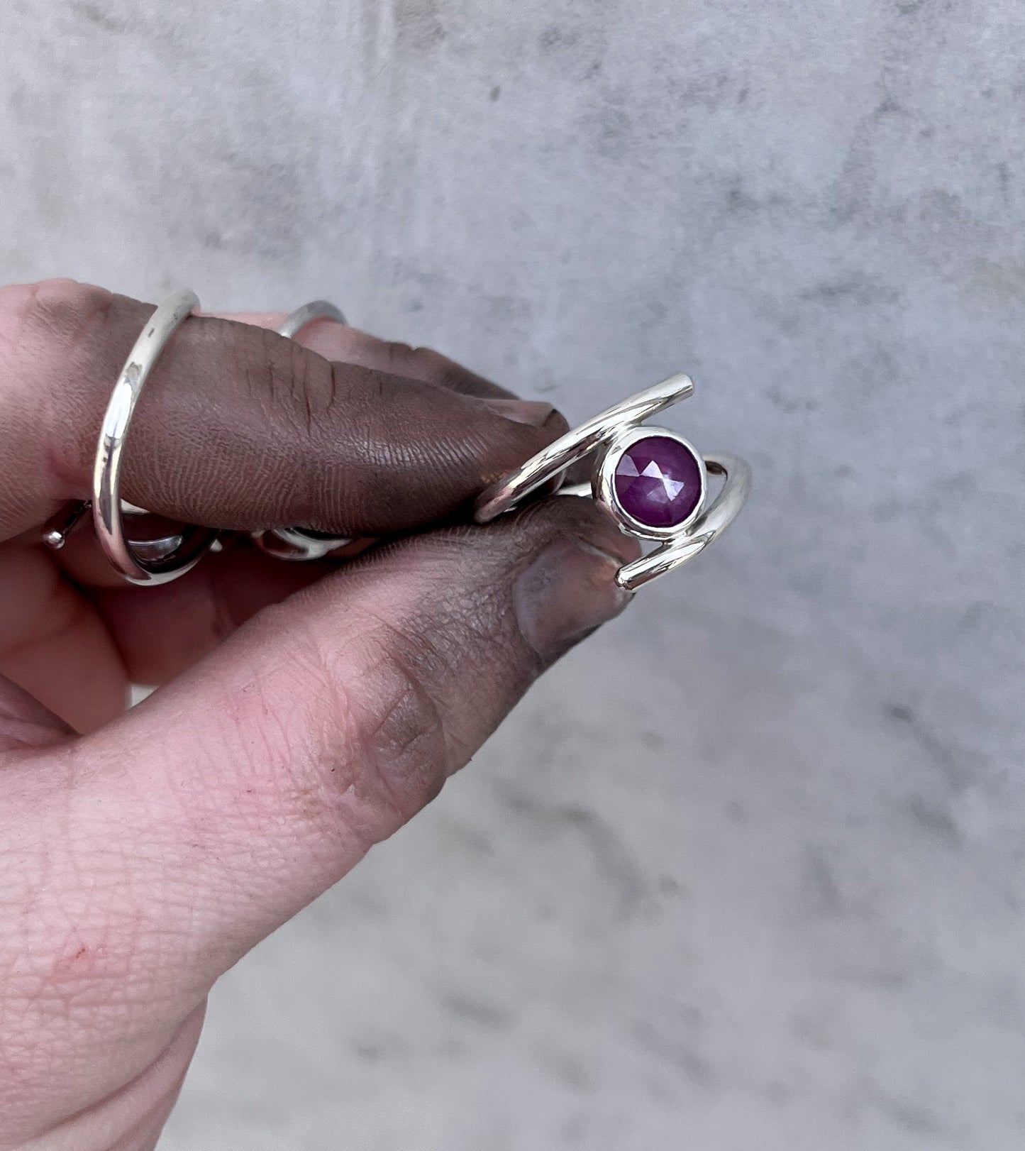 Pink star sapphire rings- multiple available.
