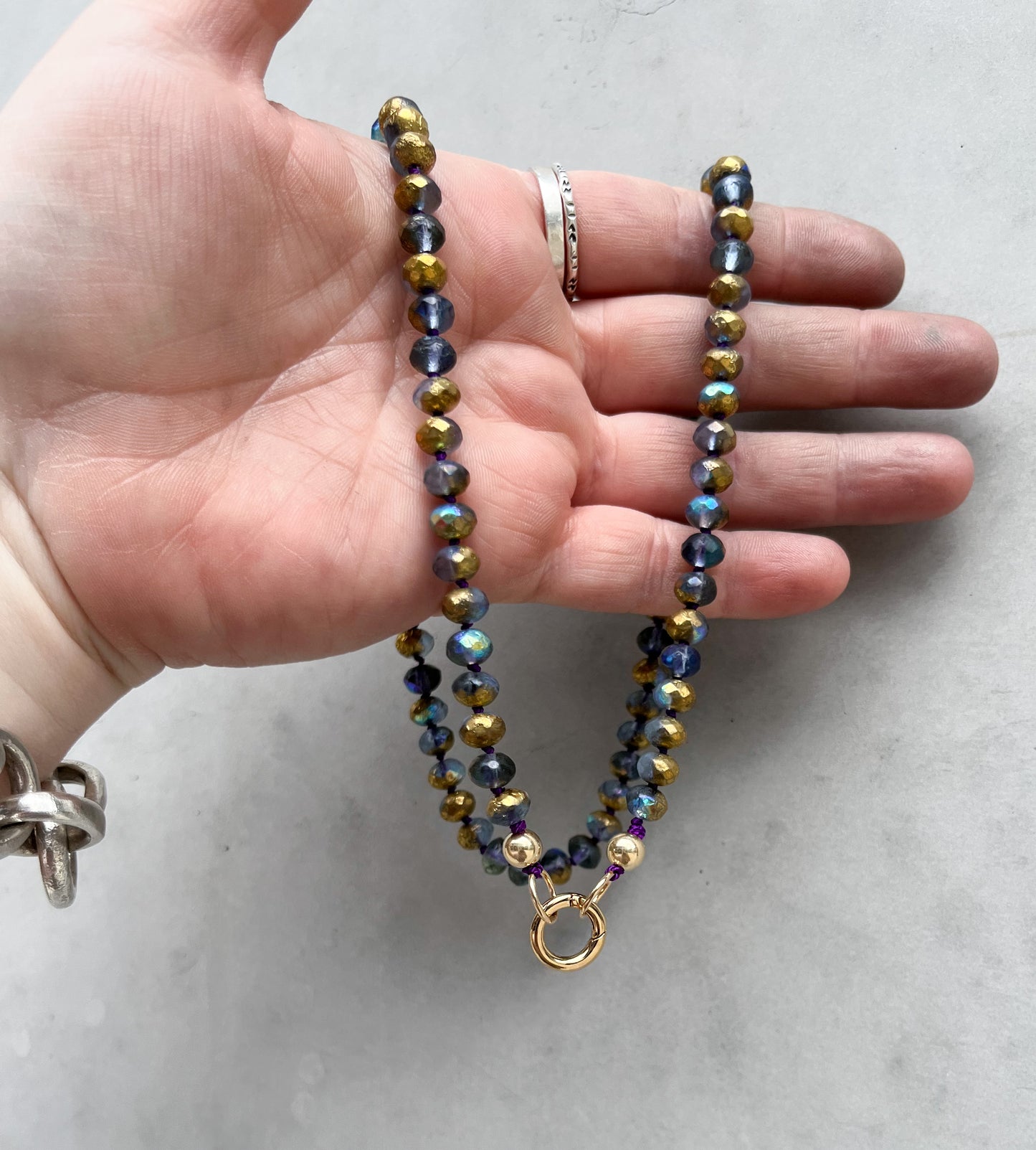 Bead Necklace- labradorite