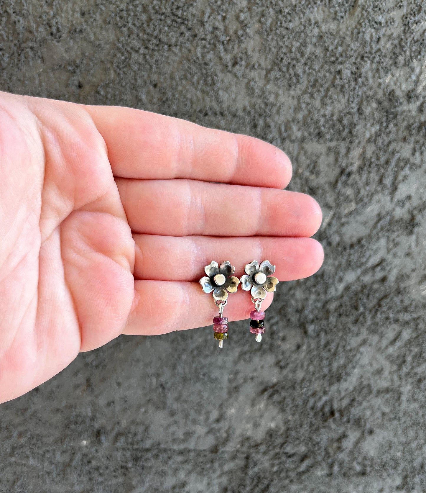 Cherry blossom- EARRINGS PAIR # 2. Sterling silver