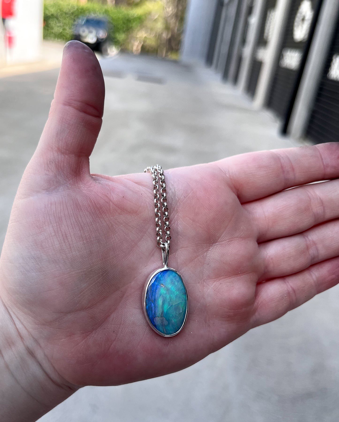 Fossilised Shell opal- pendant