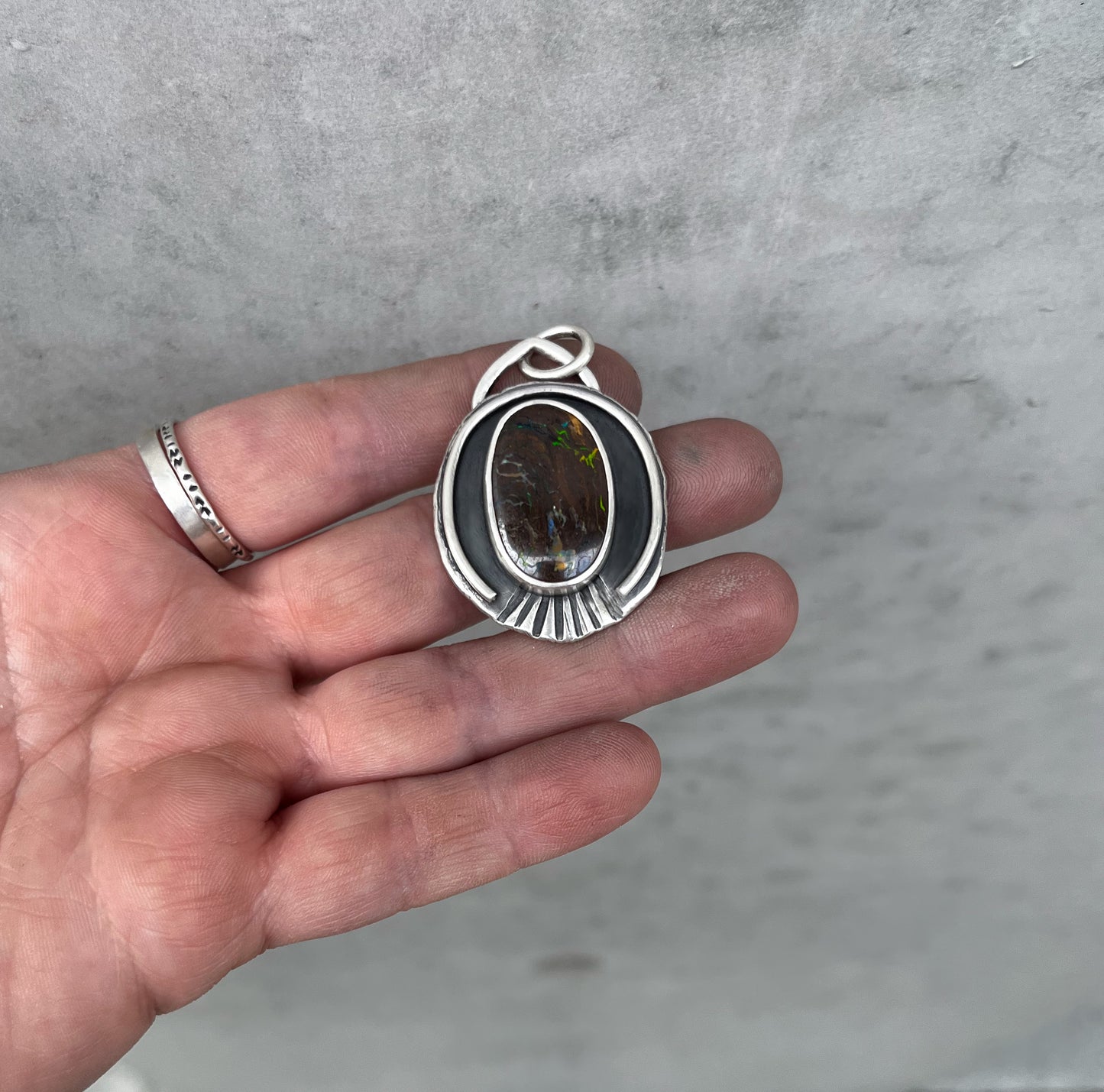 Beaded necklace- clear moonstone