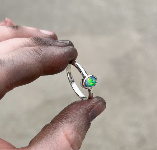 Opal ring- size 8