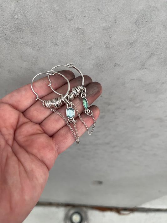 Dangle hoop earrings