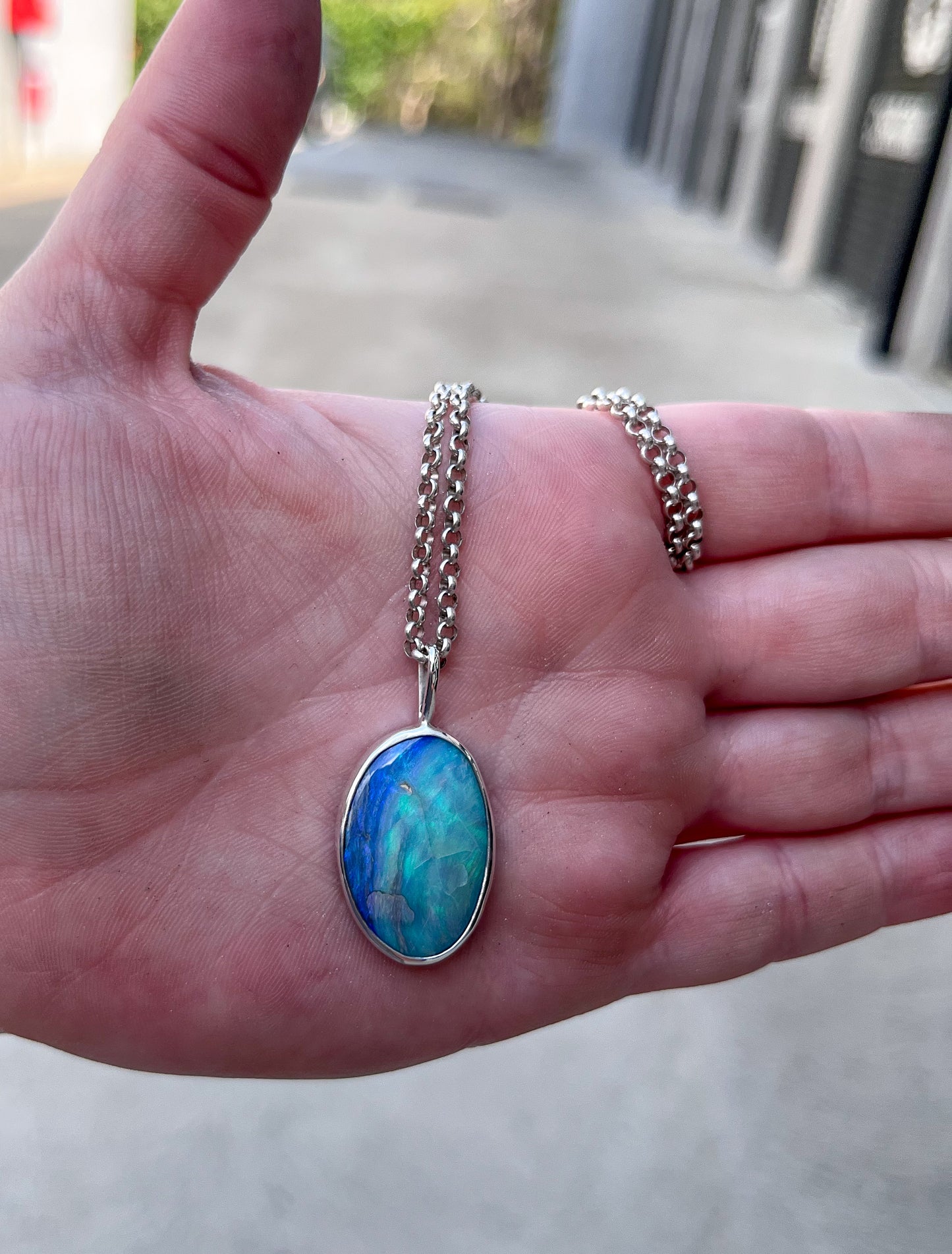 Fossilised Shell opal- pendant