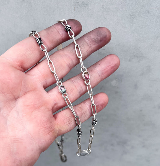 Handmade sterling silver chain