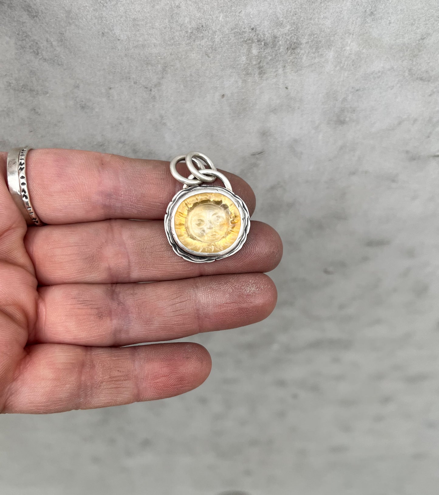 Beaded necklace- clear moonstone